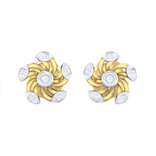 Load image into Gallery viewer, 18Kt gold real diamond stud earring 52(2) by diamtrendz
