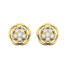 Load image into Gallery viewer, 18Kt gold real diamond stud earring 53(2) by diamtrendz
