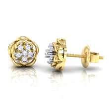Load image into Gallery viewer, 18Kt gold real diamond stud earring 53(3) by diamtrendz
