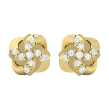 Load image into Gallery viewer, 18Kt gold real diamond stud earring 54(2) by diamtrendz
