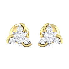 Load image into Gallery viewer, 18Kt gold real diamond stud earring 55(2) by diamtrendz
