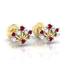 Load image into Gallery viewer, 18Kt gold real diamond stud earring 56(1) by diamtrendz
