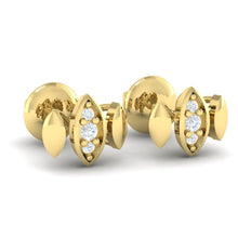 Load image into Gallery viewer, 18Kt gold real diamond earring by diamtrendz
