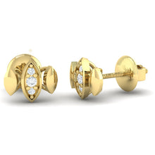Load image into Gallery viewer, 18Kt gold real diamond earring by diamtrendz

