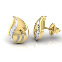 Load image into Gallery viewer, 18Kt gold real diamond earring by diamtrendz
