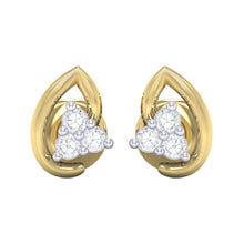 Load image into Gallery viewer, 18Kt gold real diamond earring by diamtrendz
