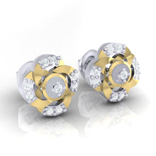 Load image into Gallery viewer, 18Kt gold real diamond earring by diamtrendz
