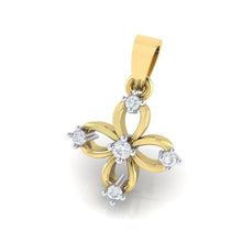 Load image into Gallery viewer, 18Kt gold floral diamond pendant by diamtrendz
