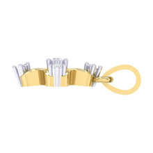Load image into Gallery viewer, 18Kt gold floral diamond pendant by diamtrendz
