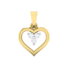 Load image into Gallery viewer, 18Kt gold heart diamond pendant by diamtrendz
