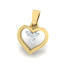Load image into Gallery viewer, 18Kt gold heart diamond pendant by diamtrendz
