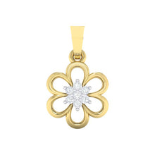 Load image into Gallery viewer, 18Kt gold floral diamond pendant by diamtrendz
