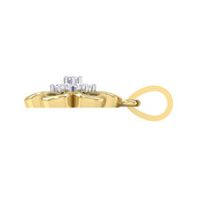 Load image into Gallery viewer, 18Kt gold floral diamond pendant by diamtrendz
