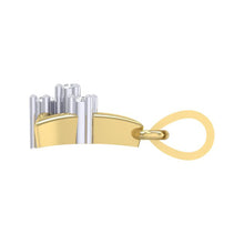 Load image into Gallery viewer, 18Kt gold triangle diamond pendant by diamtrendz
