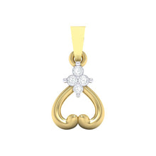 Load image into Gallery viewer, 18Kt gold heart diamond pendant by diamtrendz
