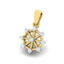 Load image into Gallery viewer, 18Kt gold wheel diamond pendant by diamtrendz
