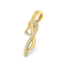 Load image into Gallery viewer, 18Kt gold real diamond heart shape pendant by diamtrendz
