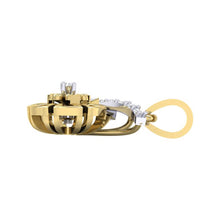 Load image into Gallery viewer, 18Kt gold real diamond shape pendant by diamtrendz
