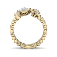 Load image into Gallery viewer, 18Kt gold designer heart diamond ring by diamtrendz
