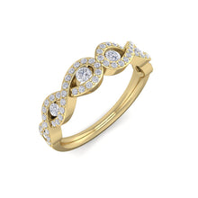 Load image into Gallery viewer, 18Kt gold designer band diamond ring by diamtrendz
