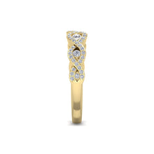 Load image into Gallery viewer, 18Kt gold designer band diamond ring by diamtrendz
