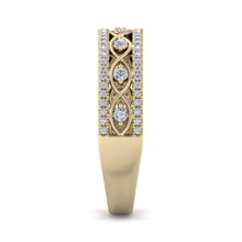 Load image into Gallery viewer, 18Kt gold designer band diamond ring by diamtrendz
