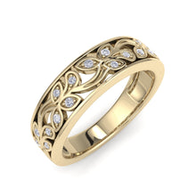 Load image into Gallery viewer, 18Kt gold designer band diamond ring by diamtrendz
