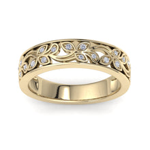 Load image into Gallery viewer, 18Kt gold designer band diamond ring by diamtrendz
