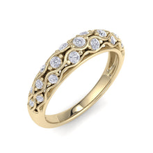 Load image into Gallery viewer, 18Kt gold designer band diamond ring by diamtrendz
