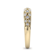 Load image into Gallery viewer, 18Kt gold designer band diamond ring by diamtrendz

