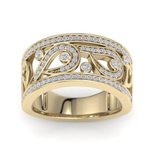 Load image into Gallery viewer, 18Kt gold designer band diamond ring by diamtrendz
