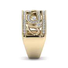 Load image into Gallery viewer, 18Kt gold designer band diamond ring by diamtrendz
