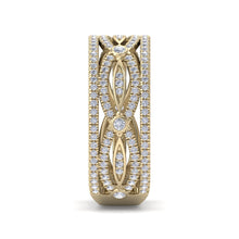 Load image into Gallery viewer, 18Kt gold designer band diamond ring by diamtrendz

