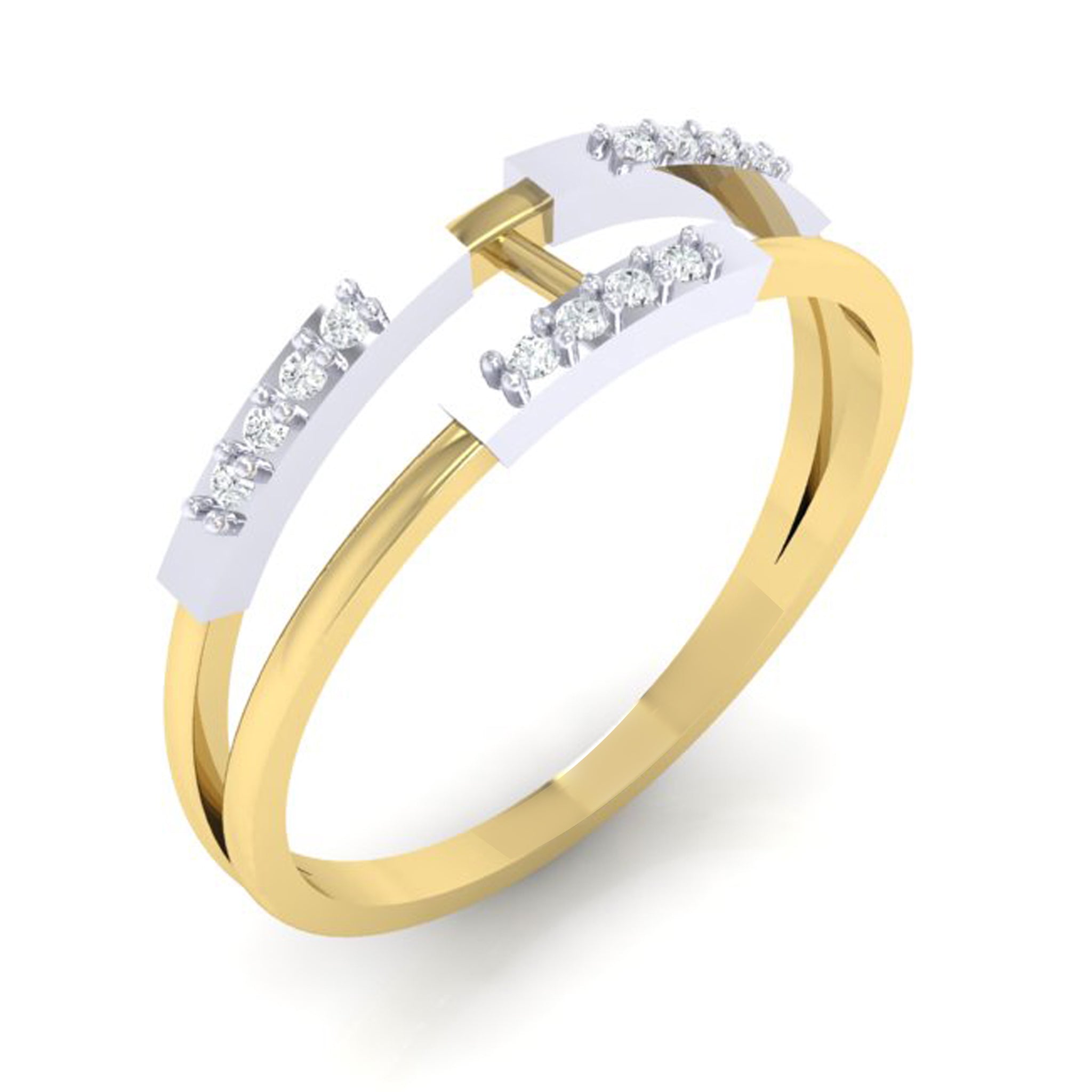 18Kt Gold Natural Diamond Ring Band