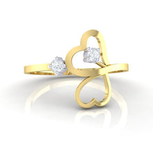 Load image into Gallery viewer, 18Kt gold real diamond ring 42(2) by diamtrendz
