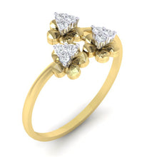 Load image into Gallery viewer, 18Kt gold real diamond ring 43(1) by diamtrendz
