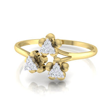 Load image into Gallery viewer, 18Kt gold real diamond ring 43(3) by diamtrendz
