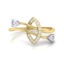 Load image into Gallery viewer, 18Kt gold real diamond ring 44(2) by diamtrendz
