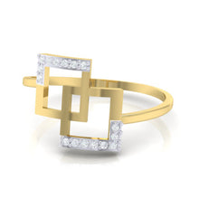 Load image into Gallery viewer, 18Kt gold real diamond ring 48(3) by diamtrendz
