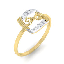 Load image into Gallery viewer, 18Kt gold real diamond ring 49(1) by diamtrendz
