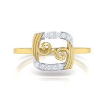 Load image into Gallery viewer, 18Kt gold real diamond ring 49(2) by diamtrendz
