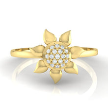 Load image into Gallery viewer, 18Kt gold real diamond ring 50(2) by diamtrendz

