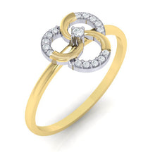 Load image into Gallery viewer, 18Kt gold real diamond ring 51(1) by diamtrendz
