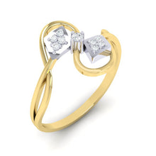 Load image into Gallery viewer, 18Kt gold real diamond ring 52(1) by diamtrendz

