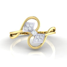 Load image into Gallery viewer, 18Kt gold real diamond ring 52(2) by diamtrendz
