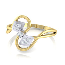 Load image into Gallery viewer, 18Kt gold real diamond ring 52(3) by diamtrendz
