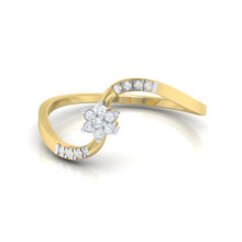 Load image into Gallery viewer, 18Kt gold real diamond ring 53(3) by diamtrendz
