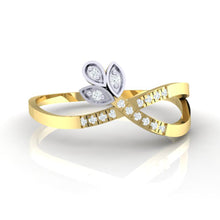 Load image into Gallery viewer, 18Kt gold real diamond ring 54(2) by diamtrendz
