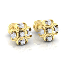 Load image into Gallery viewer, 18Kt gold real diamond earring by diamtrendz
