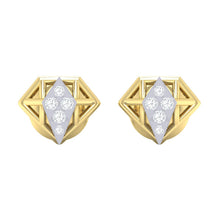 Load image into Gallery viewer, 18Kt gold real diamond earring by diamtrendz
